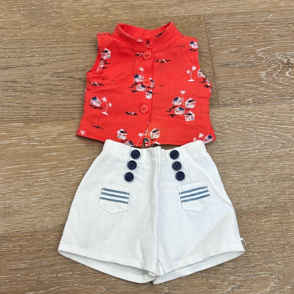 American Girl Doll Nanea Meet Outfit. Shorts and Top only